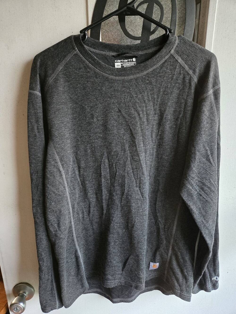 Carhartt Dark Heather Gray Long-Sleeve Crew Shirt